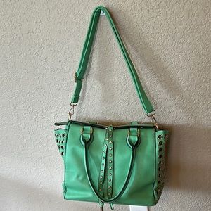 3 purses in one. All leather handbag